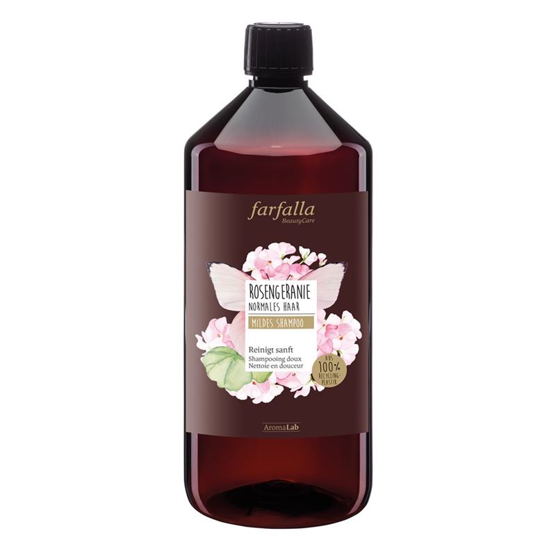FARFALLA Mildes Shampoo Rosengeranie 1000 ml