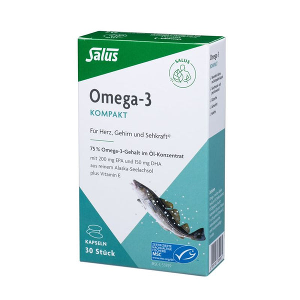 SALUS Omega-3 Kompakt Seelachsöl Kaps 30 Stk