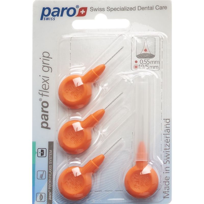 PARO Flexi Grip 1.9/5mm x-fin orange konisch 4 Stk