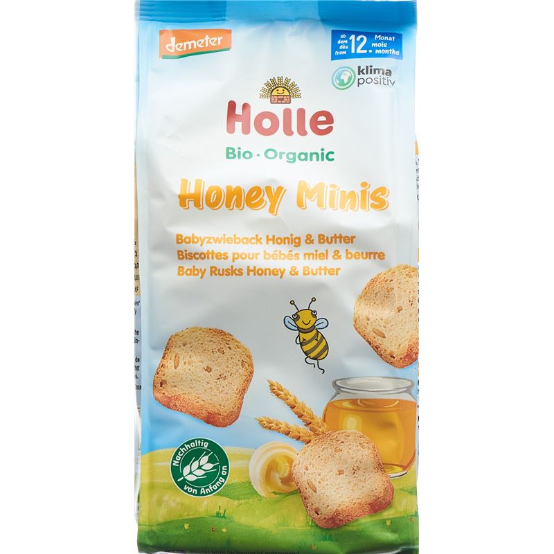 HOLLE Honey Minis Bio-Babyzwieback 100 g