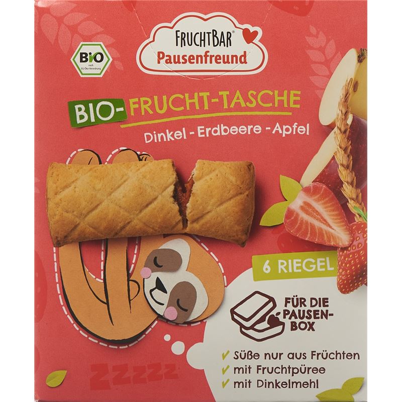 FRUCHTBAR Frucht Tasche Bio Dink Erdb Apf 6 x 22 g