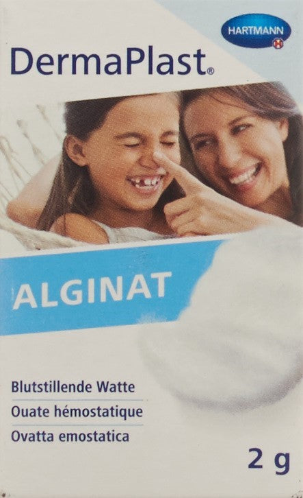 DERMAPLAST ALGINAT Blutstillende Watte Glas 2 g